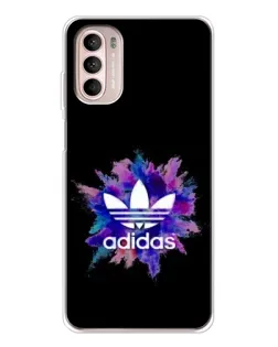 Чехол для Motorola MOTO G52 с картинкой «Взрыв красок Adidas»