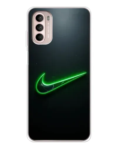 Чехол для Motorola MOTO G52 с картинкой «Неоновый контур Nike»
