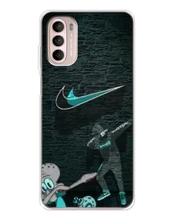 Чехол для Motorola MOTO G52 с картинкой «Спортивный арт Nike»