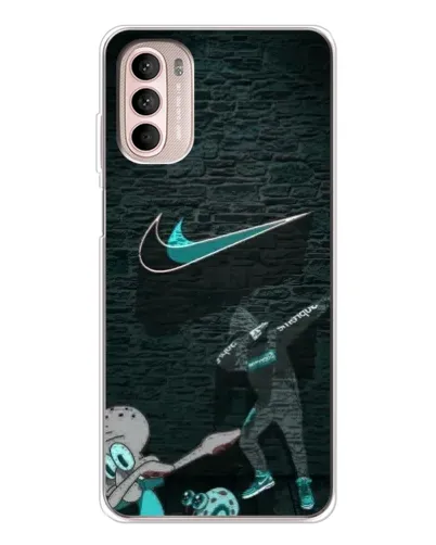 Чехол для Motorola MOTO G52 с картинкой «Спортивный арт Nike»