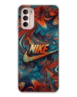 Чехол для Motorola MOTO G52 с картинкой «Nike в абстракции»