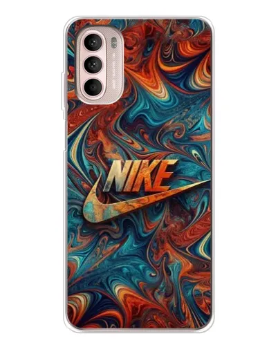 Чехол для Motorola MOTO G52 с картинкой «Nike в абстракции»