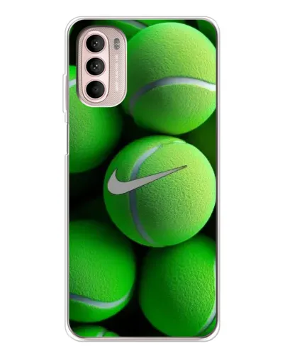 Чехол для Motorola MOTO G52 с картинкой «Теннисные мячи Найк»