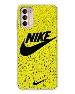 Чехол для Motorola MOTO G52 с картинкой «Желтый текстурный Nike»