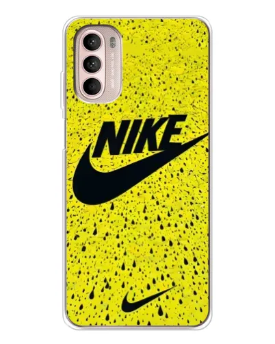 Чехол для Motorola MOTO G52 с картинкой «Желтый текстурный Nike»