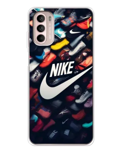 Чехол для Motorola MOTO G52 с картинкой «Коллекция кроссовок Nike»