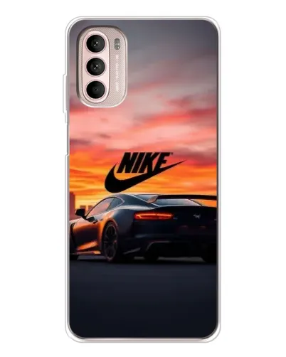 Чехол для Motorola MOTO G52 с картинкой «Nike и суперкар»