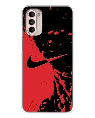 Чехол для Motorola MOTO G52 с картинкой «Красные брызги Nike» Чехол для Motorola MOTO G52 с картинкой «Красные брызги Nike»