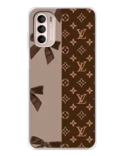 Чехол для Motorola MOTO G52 с картинкой «Louis Vuitton — банты»