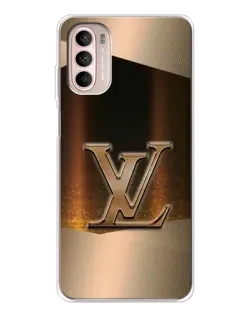 Чехол для Motorola MOTO G52 с картинкой «LV — золотое сияние»