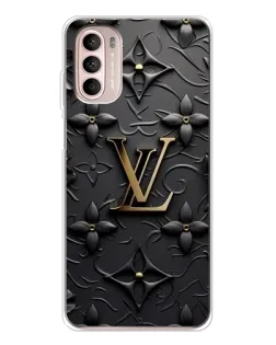 Чехол для Motorola MOTO G52 с картинкой «Кожаная текстура LV»