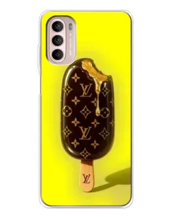 Чехол для Motorola MOTO G52 с картинкой «Мороженое от LV»