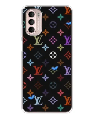 Чехол для Motorola MOTO G52 с картинкой «Цветная монограмма LV» Чехол для Motorola MOTO G52 с картинкой «Цветная монограмма LV»