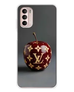 Чехол для Motorola MOTO G52 с картинкой «Красное яблоко LV»