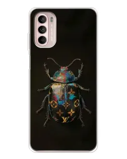 Чехол для Motorola MOTO G52 с картинкой «LV — мраморный принт»
