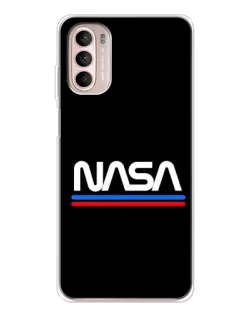 Чехол для Motorola MOTO G52 с картинкой «NASA — классика Red Blue»