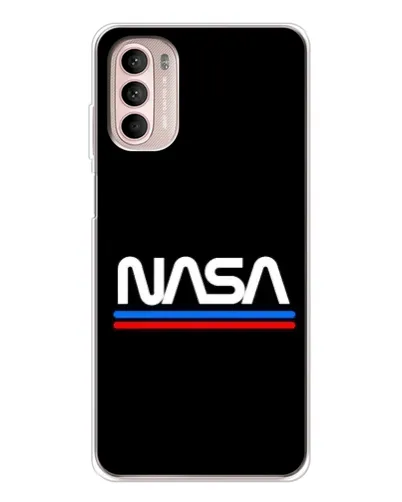 Чехол для Motorola MOTO G52 с картинкой «NASA — классика Red Blue» Чехол для Motorola MOTO G52 с картинкой «NASA — классика Red Blue»