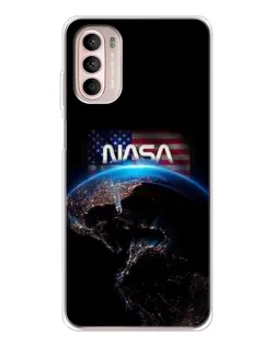Чехол для Motorola MOTO G52 с картинкой «Земля из космоса NASA»