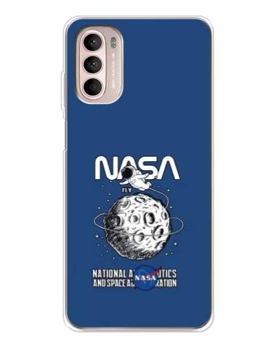 Чехол для Motorola MOTO G52 с картинкой «NASA — лунная миссия» Чехол для Motorola MOTO G52 с картинкой «NASA — лунная миссия»