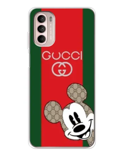 Чехол для Motorola MOTO G52 с картинкой «Gucci — полосы и Микки» Чехол для Motorola MOTO G52 с картинкой «Gucci — полосы и Микки»