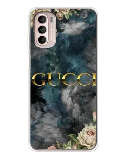 Чехол для Motorola MOTO G52 с картинкой «Абстрактные цветы Gucci»