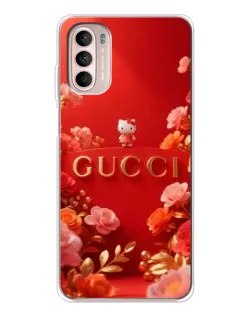 Чехол для Motorola MOTO G52 с картинкой «Gucci — золотой сад»