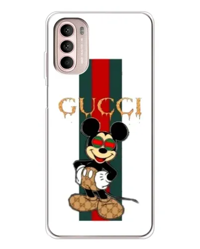 Чехол для Motorola MOTO G52 с картинкой «Микки Маус Gucci — полосы» Чехол для Motorola MOTO G52 с картинкой «Микки Маус Gucci — полосы»