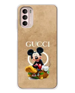 Чехол для Motorola MOTO G52 с картинкой «Микки Маус Gucci — крафт»