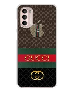 Чехол для Motorola MOTO G52 с картинкой «Gucci — брендированный десерт»
