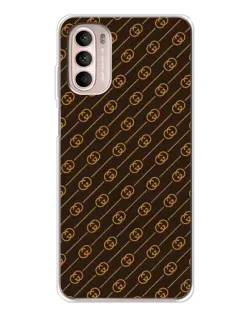 Чехол для Motorola MOTO G52 с картинкой «Gucci — золотые диагонали»