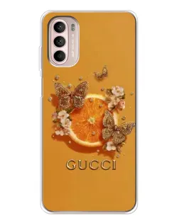 Чохол для Motorola MOTO G52 з картинкою «Gucci — золоті метелики» Чохол для Motorola MOTO G52 з картинкою «Gucci — золоті метелики»
