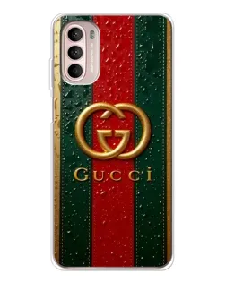 Чохол для Motorola MOTO G52 з картинкою «Gucci — фірмова смуга та золото» Чохол для Motorola MOTO G52 з картинкою «Gucci — фірмова смуга та золото»