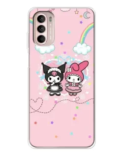 Чехол для Motorola MOTO G52 с картинкой «My Melody и Kuromi»