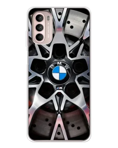 Чехол для Motorola MOTO G52 с картинкой «BMW — деталь диска»