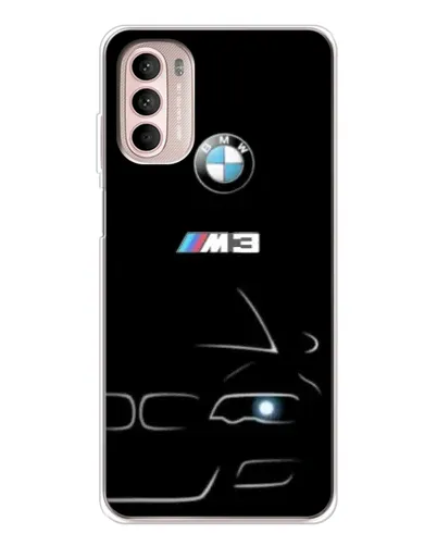 Чехол для Motorola MOTO G52 с картинкой «Минималистичный принт BMW M3»