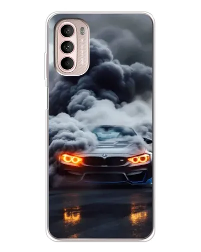 Чехол для Motorola MOTO G52 с картинкой «BMW в дыму»