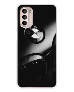 Чехол для Motorola MOTO G52 с картинкой «Эмблема BMW — макро»