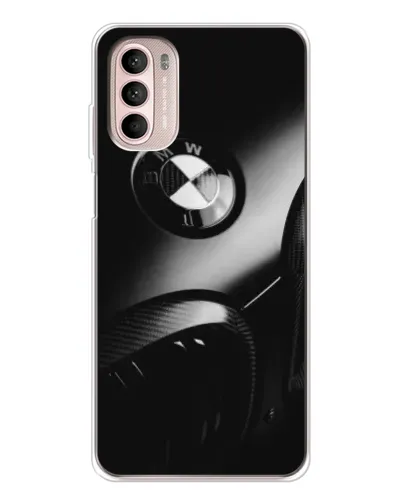 Чехол для Motorola MOTO G52 с картинкой «Эмблема BMW — макро»