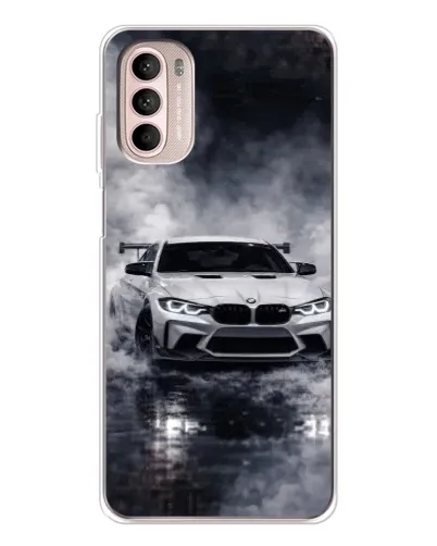 Чехол для Motorola MOTO G52 с картинкой «BMW сквозь туман»