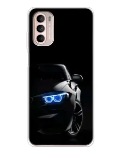 Чехол для Motorola MOTO G52 с картинкой «BMW — ночной взгляд»