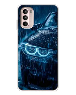 Чехол для Motorola MOTO G52 с картинкой «BMW под дождем»