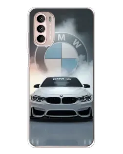Чехол для Motorola MOTO G52 с картинкой «BMW в белом дыму»