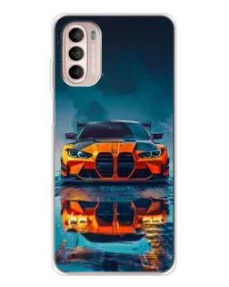 Чехол для Motorola MOTO G52 с картинкой «BMW — золотая эмблема»