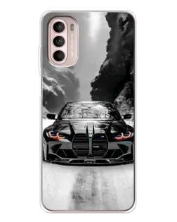 Чехол для Motorola MOTO G52 с картинкой «BMW — акварельный дрифт»