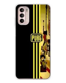 Чехол для Motorola MOTO G52 с картинкой «PUBG — камуфляжный шлем»