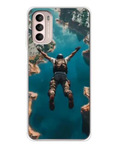 Чехол для Motorola MOTO G52 с картинкой «PUBG — свободное падение»