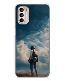 Чехол для Motorola MOTO G52 с картинкой «Герой PUBG на скале» Чехол для Motorola MOTO G52 с картинкой «Герой PUBG на скале»