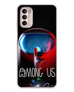 Чехол для Motorola MOTO G52 с картинкой «Красный импостер — макро»