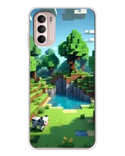 Чехол для Motorola MOTO G52 с картинкой «Minecraft летний день»