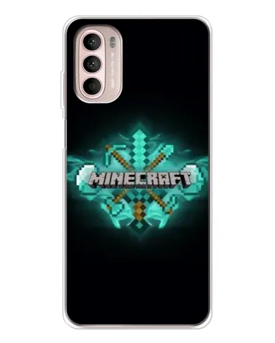 Чехол для Motorola MOTO G52 с картинкой «Minecraft Diamond лого» Чехол для Motorola MOTO G52 с картинкой «Minecraft Diamond лого»